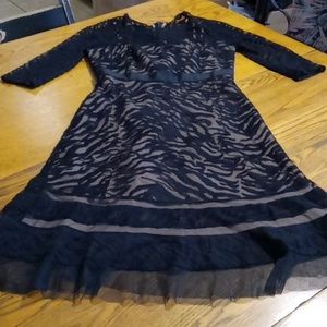 BCBGENERATION Women 0 Preowned BLACK Birthday Cocktail Party Used SHEER